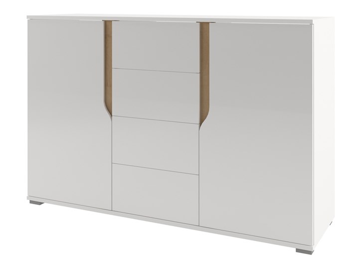 SELSEY Komoda Promina dwudrzwiowa z czterema szufladami Głębokość 53 cm Płyta MDF Wysokość 53 cm Z szafkami i szufladami Drewno Z szafkami Szerokość 135 cm Wysokość 90 cm Wysokość 88 cm Szerokość 100 cm Głębokość 40 cm Głębokość 34 cm Pomieszczenie Salon