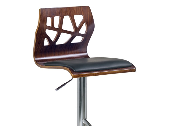 SELSEY Hoker Cando orzech-czarny Skóra ekologiczna Model Krzesła ażurowe Wysokość 108 cm Głębokość 45 cm Drewno Wysokość 87 cm Szerokość 41 cm Metal Typ Z oparciem