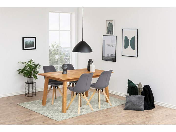 Krzesło z poduszką na siedzisku Repo Vic welur Szerokość 49 cm Wysokość 85 cm Pomieszczenie Biuro i pracownia Tradycyjne Głębokość 55 cm Styl Skandynawski