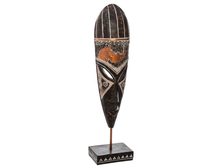 Maska afrykańska 42 cm, dekoracja etniczna Drewno Kategoria Figury i rzeźby Kolor Czarny