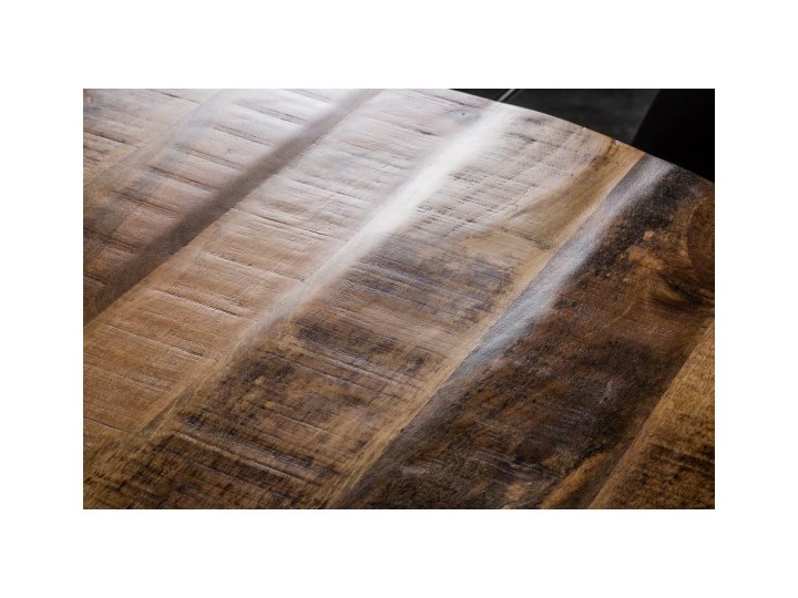 Stół Iron Craft 120 cm okrągły naturalny Mango 39584 Metal Drewno Rozkładanie Kategoria Stoły kuchenne