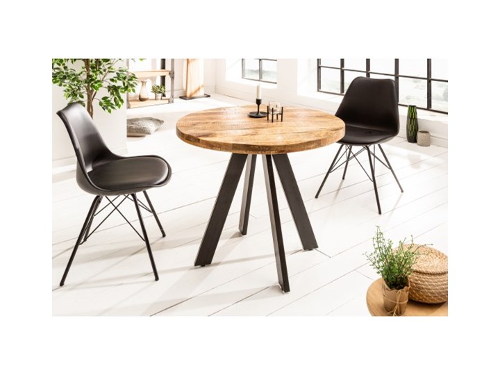 Stół iron craft 80 cm okrągły mango 39400 Metal Drewno Rozkładanie