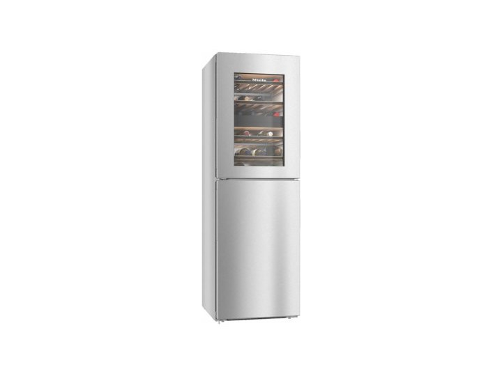 Lodówka MIELE KWNS 28462 E ED/CS Nofrost Srebrna Położenie zamrażalnika Na dole