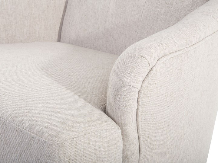 Fotel uszak beżowy tapicerowany pikowany wysokie oparcie vintage retro salon Szerokość 66 cm Tworzywo sztuczne Fotel tradycyjny Drewno Wysokość 100 cm Fotel pikowany Głębokość 78 cm Tkanina Styl Klasyczny