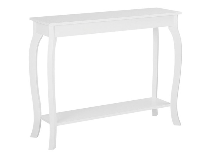 Beliani Konsola stolik z półką biały 100 x 30 cm styl prowansalski salon przedpokój sypialnia Szerokość 100 cm Płyta MDF Głębokość 31 cm Styl Glamour