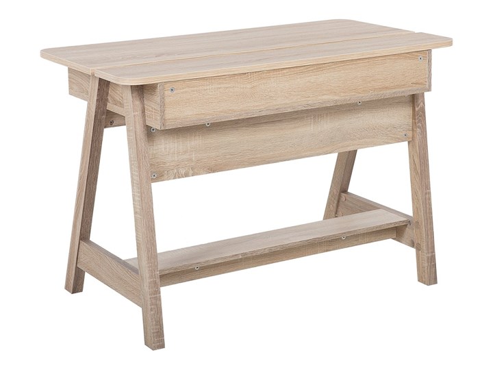 Biurko jasne drewno 110 x 60 x 75 cm styl skandynawski Płyta MDF Szerokość 110 cm Głębokość 60 cm Biurko konsola Pomieszczenie Biuro