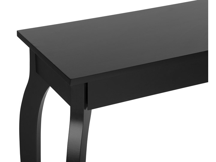 Beliani Konsola stolik z półką czarny 100 x 30 cm styl prowansalski salon przedpokój sypialnia Styl Vintage Szerokość 100 cm Płyta MDF Rodzaj nóg Nogi gięte i profilowane