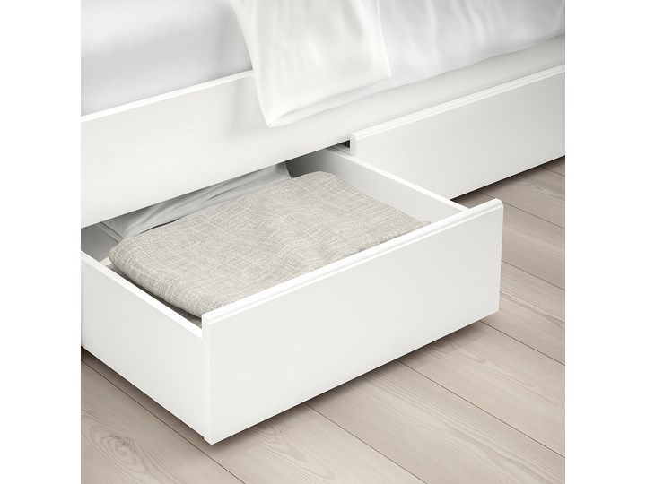 IKEA SONGESAND Rama łóżka z 2 pojemnikami, biały, 160x200 cm Zagłówek Z zagłówkiem Drewno Łóżko drewniane Liczba miejsc Dwuosobowe