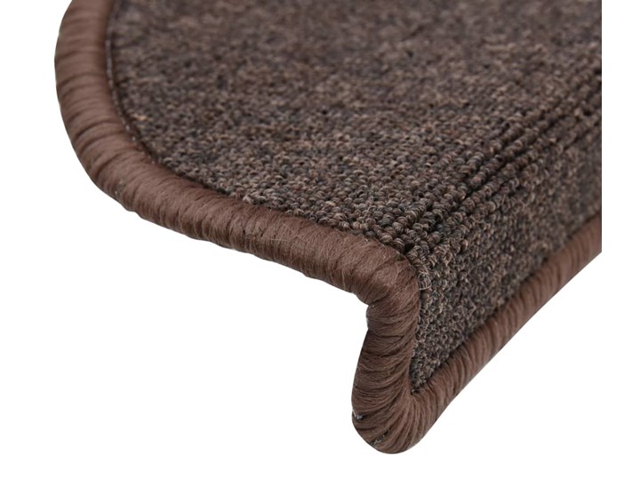 vidaXL Nakładki na schody, 15 szt., 56 x 17 x 3 cm, kawowy brąz Nieregularny Kategoria Dywany