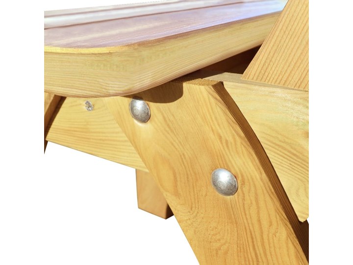 Zestaw drewnianych mebli ogrodowych Darco 2X - brązowy Stoły z krzesłami Drewno Zawartość zestawu Krzesła