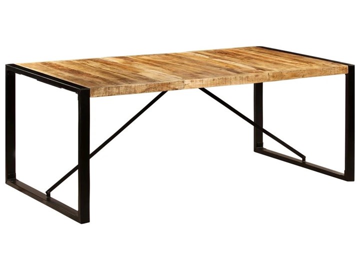 Industrialny stół drewniany 100x200 – Veriz 5X Szerokość 100 cm Drewno Wysokość 75 cm Długość 200 cm Kolor Brązowy Rozkładanie