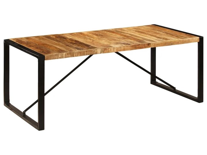 Industrialny stół drewniany 100x200 – Veriz 5X Szerokość 100 cm Drewno Długość 200 cm  Wysokość 75 cm Kolor Brązowy