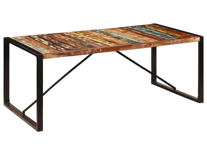 Malowany stół drewniany 100x200 – Veriz 5X Drewno Długość 200 cm  Wysokość 75 cm Szerokość 100 cm Rozkładanie