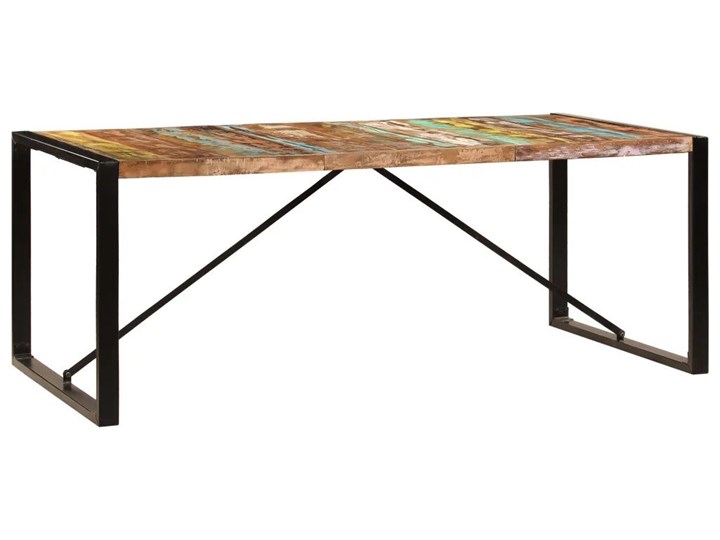 Malowany stół drewniany 100x200 – Veriz 5X Wysokość 75 cm Szerokość 100 cm Drewno Długość 200 cm Kształt blatu Prostokątny