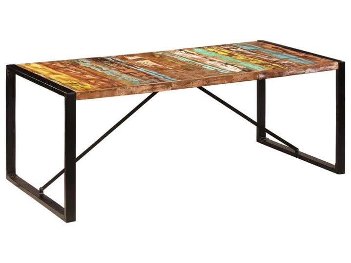 Malowany stół drewniany 100x200 – Veriz 5X Kategoria Stoły kuchenne Długość 200 cm Drewno Szerokość 100 cm Wysokość 75 cm Styl Industrialny
