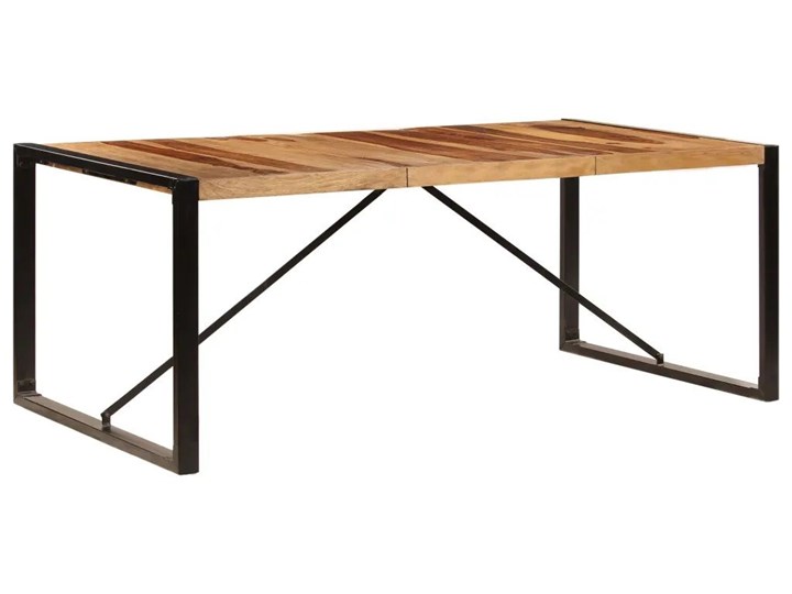 Industrialny stół z sheesham 100x200 - Veriz 6X Drewno Długość 200 cm  Szerokość 100 cm Wysokość 75 cm Kolor Brązowy