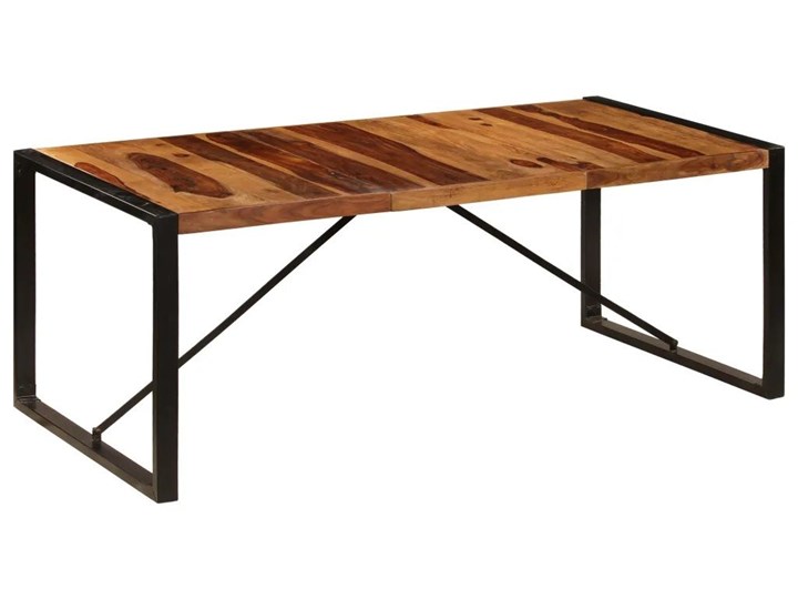 Industrialny stół z sheesham 100x200 - Veriz 6X Szerokość 100 cm Drewno Wysokość 75 cm Długość 200 cm  Kategoria Stoły kuchenne