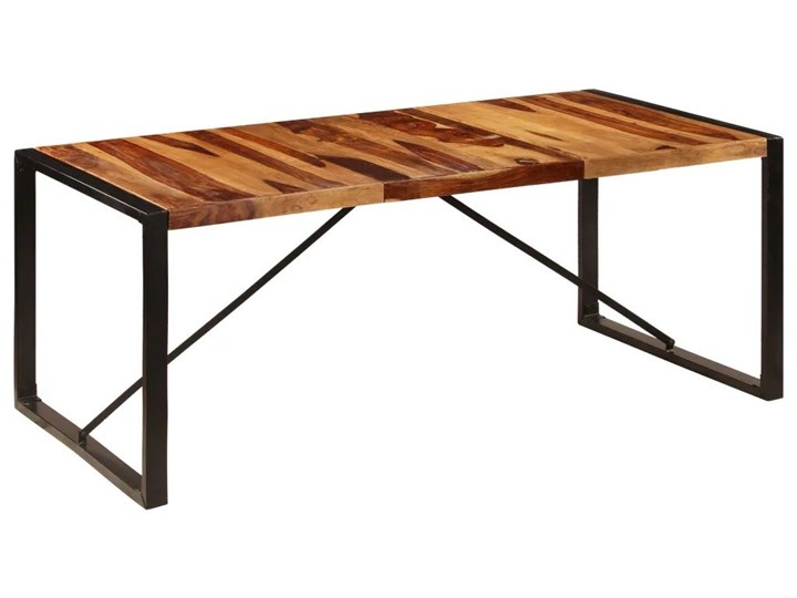 Industrialny stół z sheesham 100x200 - Veriz 6X Wysokość 75 cm Drewno Szerokość 100 cm Długość 200 cm  Kształt blatu Prostokątny