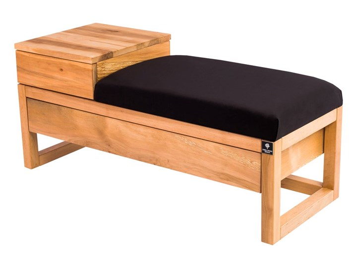 Ławka Szafka Pufa Tapicerowana Siedzisko Gładkie Czarny LGS-20 Rozmiary od 50 cm do 200 cm Pikowana Materiał obicia Skóra ekologiczna