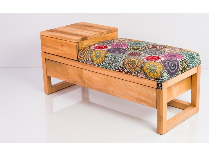 Ławka Szafka Pufa Tapicerowana Siedzisko Gładkie Hexagony Mandala LGS-20 Rozmiary od 50 cm do 200 cm Pikowana Styl Vintage
