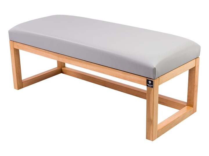 Ławka Pufa Tapicerowana Siedzisko Gładkie Ekoskóra Popiel LPG-2 Rozmiary od 50 cm do 200 cm Pikowana Pomieszczenie Salon Pomieszczenie Sypialnia