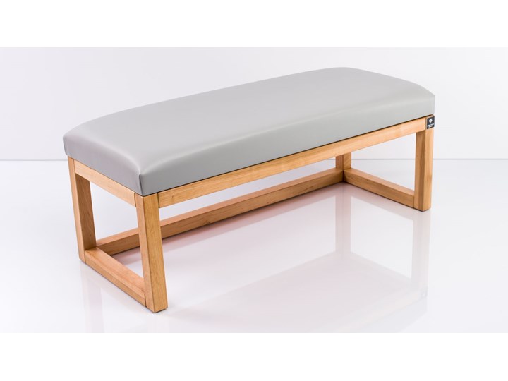 Ławka Pufa Tapicerowana Siedzisko Gładkie Ekoskóra Popiel LPG-2 Rozmiary od 50 cm do 200 cm Pikowana Pomieszczenie Salon Materiał obicia Tkanina