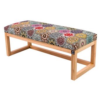 Ławka Pufa Tapicerowana Siedzisko Gładkie Hexagony Mandala LPG-2 Rozmiary od 50 cm do 200 cm