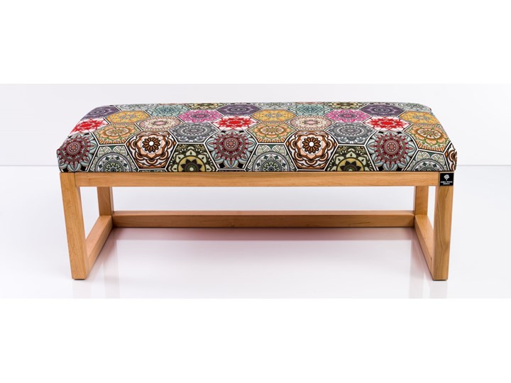 Ławka Pufa Tapicerowana Siedzisko Gładkie Hexagony Mandala LPG-2 Rozmiary od 50 cm do 200 cm Pikowana Styl Vintage