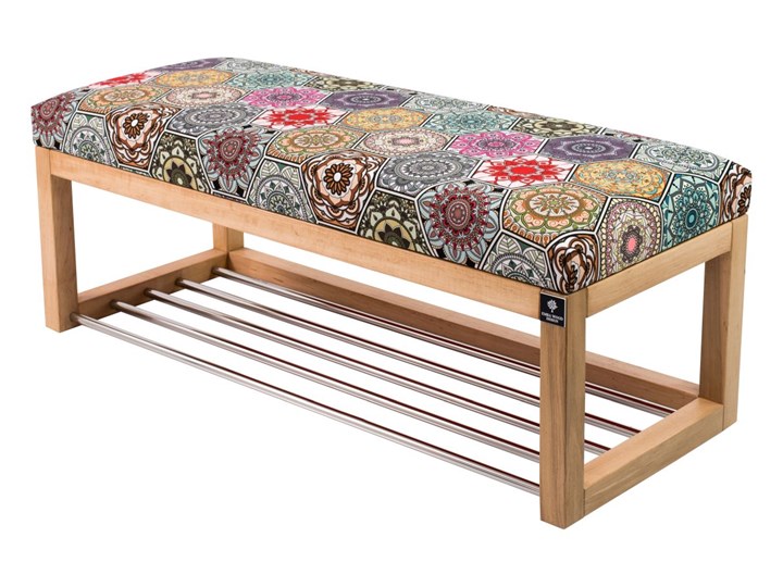 Ławeczka Pufa Tapicerowana Siedzisko Gładkie Hexagony Mandala LPG-4 Rozmiary od 50 cm do 200 cm Pikowana Materiał obicia Skóra ekologiczna Styl Nowoczesny