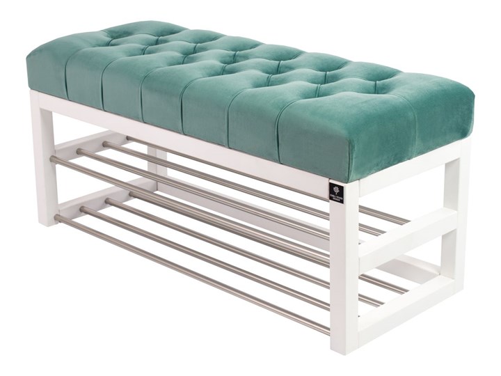 Ławeczka Pufa Pikowana Mięta Guzik Tapicerowany LPP-5 Rozmiary od 50 cm do 200 cm Materiał obicia Skóra ekologiczna