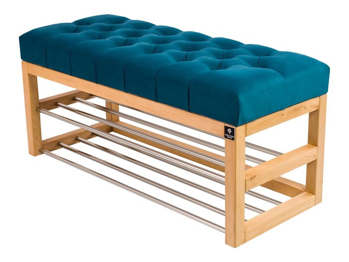 Ławeczka Pufa Pikowana Turkus Guzik Tapicerowany LPP-5 Rozmiary od 50 cm do 200 cm Materiał obicia Tkanina