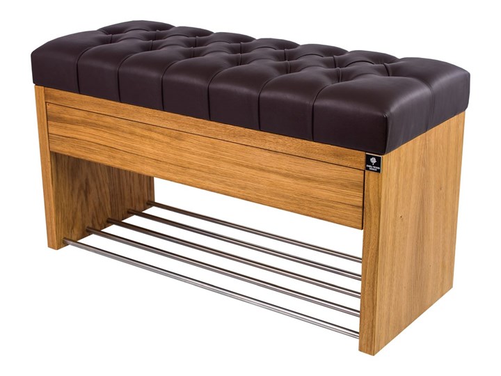 Ławka Szafka Pufa Pikowane Siedzisko Ekoskóra Brązowy LPS-3 Rozmiary od 50 cm do 200 cm Pikowana Pomieszczenie Przedpokój Pomieszczenie Salon