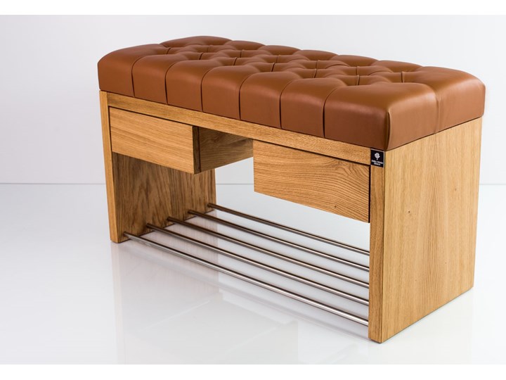 Ławka Szafka Pufa Pikowane Siedzisko Ekoskóra Cappucino LPS-4 Rozmiary od 50 cm do 200 cm Pikowana Kategoria Ławki do salonu Pomieszczenie Salon