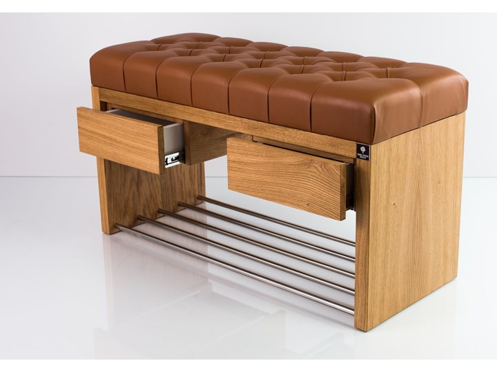 Ławka Szafka Pufa Pikowane Siedzisko Ekoskóra Cappucino LPS-4 Rozmiary od 50 cm do 200 cm Pikowana Materiał obicia Tkanina Pomieszczenie Garderoba
