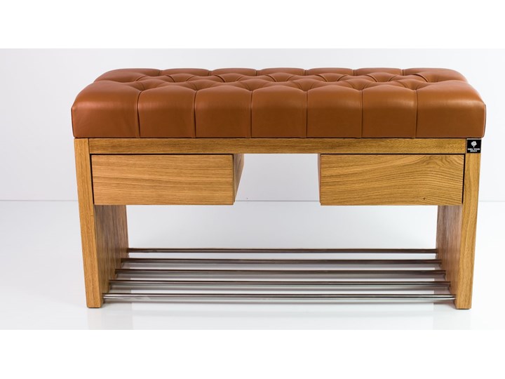 Ławka Szafka Pufa Pikowane Siedzisko Ekoskóra Cappucino LPS-4 Rozmiary od 50 cm do 200 cm Pikowana Pomieszczenie Salon