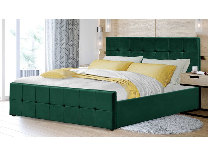 Łóżko tapicerowane 120X200 SFG015 zielony welur #64 Kategoria Łóżka do sypialni