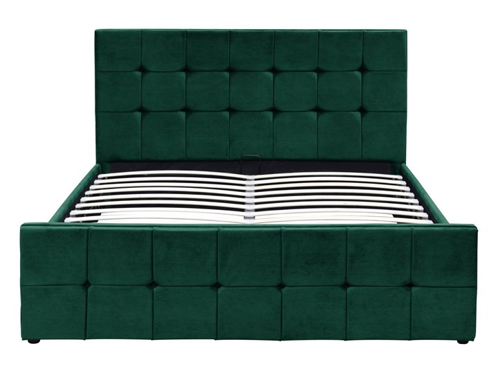 Łóżko tapicerowane 120X200 SFG015 zielony welur #64 Kategoria Łóżka do sypialni Pojemnik na pościel Z pojemnikiem