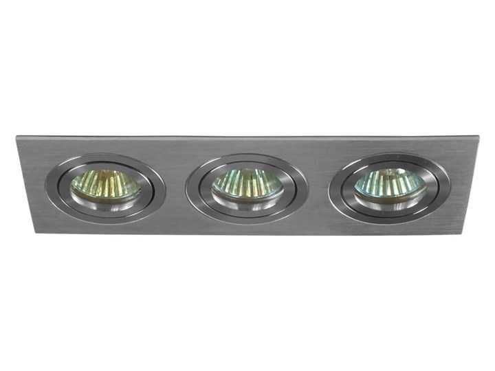 Potrójna sufitowa ruchoma podtynkowa oprawa 3x MR16 GU10 aluminiowa Oprawa ruchoma Oprawa halogenowa Kategoria Oprawy oświetleniowe Prostokątne Oprawa stropowa Kolor Szary
