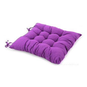Poduszka na krzesło, pikowana fioletowa
