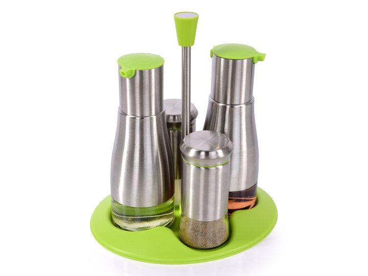 5-elementowy zestaw PEPPER&SALT, OIL&VINEGAR zielony