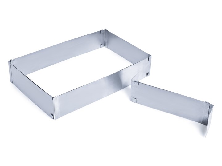 Regulowana prostokątna forma XXL z wyjmowaną przegrodą 28-53 cm Stal Do ciasta Kategoria Formy i foremki