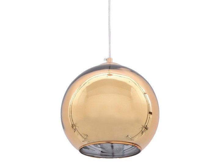 NOWOCZESNA LAMPA WISZĄCA ZŁOTA LOBOS D30 Lampa z kloszem Szkło Metal Pomieszczenie Łazienka