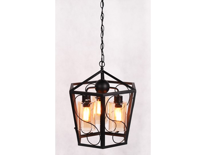 NOWOCZESNA LAMPA WISZĄCA LOFT SPARETTA Funkcje Brak dodatkowych funkcji Szkło Lampa z kloszem Lampa druciana Metal Ilość źródeł światła 3 źródła