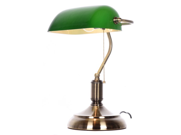 KLASYCZNA LAMPA BANKIERSKA BIURKOWA ZIELONA BANKER CLASSIC