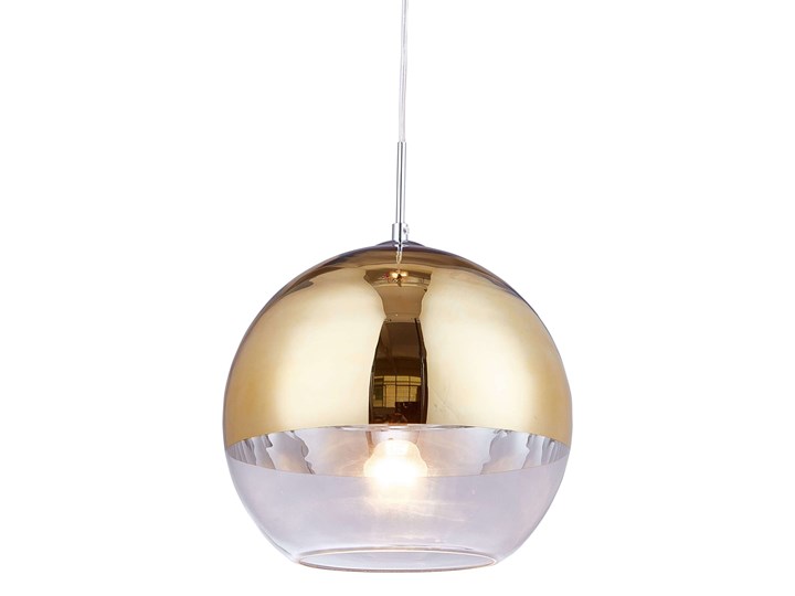 NOWOCZESNA LAMPA WISZĄCA ZŁOTA VERONI D30 Metal Lampa kula Ilość źródeł światła 1 źródło Szkło Styl Nowoczesny