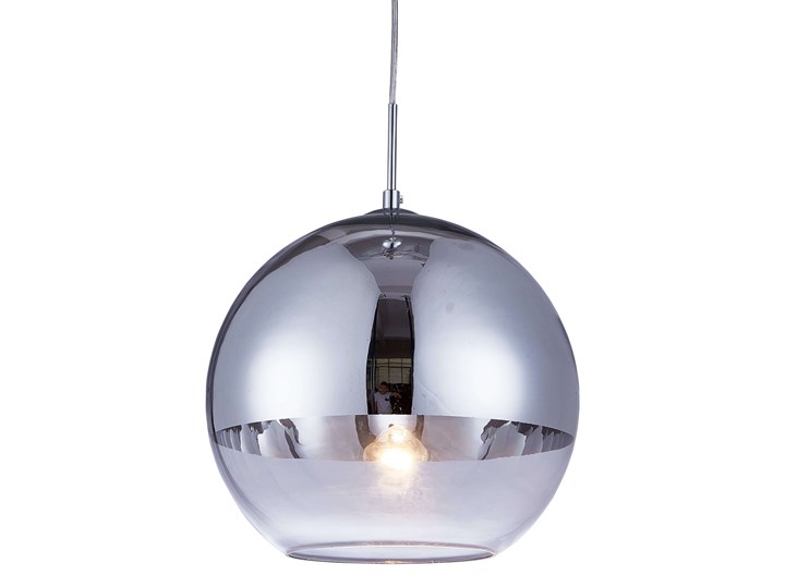 NOWOCZESNA LAMPA WISZĄCA CHROMOWANA VERONI D30 Lampa kula Metal Lampa z kloszem Szkło Ilość źródeł światła 1 źródło