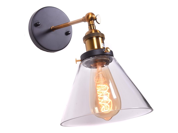 KINKIET LAMPA ŚCIENNA LOFT NUBI Metal Kinkiet z abażurem Szkło Kinkiet z kloszem Styl Industrialny Kategoria Lampy ścienne