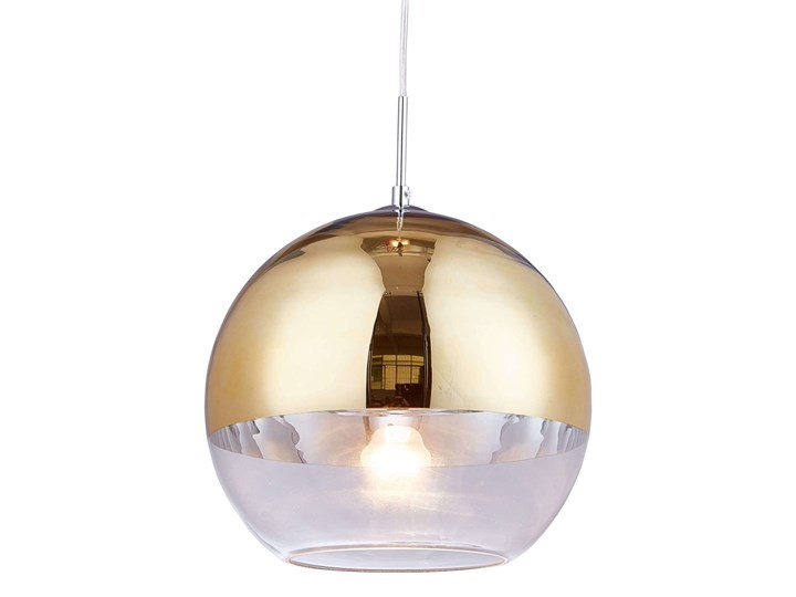 NOWOCZESNA LAMPA WISZĄCA ZŁOTA VERONI D20 Kolor Złoty Szkło Metal Lampa z kloszem Pomieszczenie Sypialnia