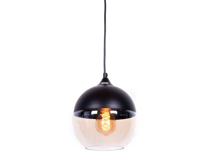 LAMPA WISZĄCA LOFT INDUSTRIALNA CZARNA ALBION Metal Styl Industrialny Lampa kula Szkło Lampa z kloszem Pomieszczenie Salon
