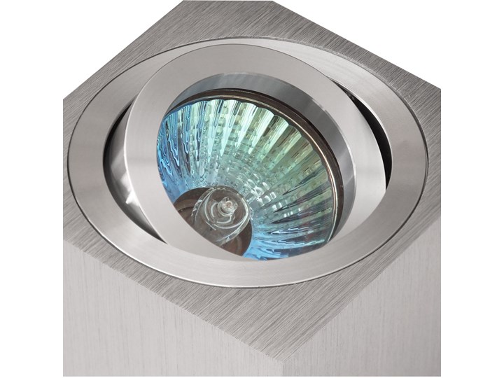 Oprawa natynkowa duce kostka aluminium szczotkowane HDL103AL Oprawa halogenowa Kwadratowe Oprawa stropowa Kategoria Oprawy oświetleniowe